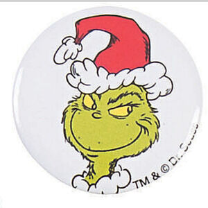 Dr. Seuss™ The Grinch 1" Holiday Pin GRINCH PIN IS COVER PIC or ALL 6 FOR $40!!